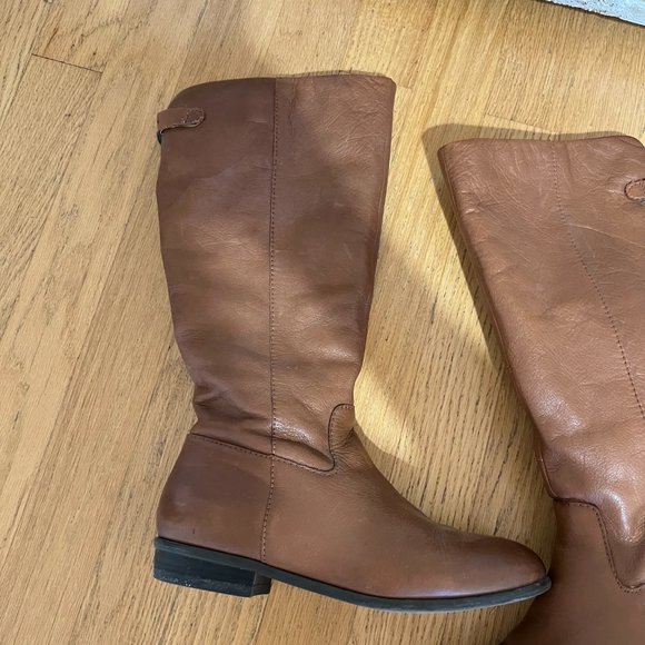 Aldo Keesha Brown Leather Riding Boots - Picture 6 of 7